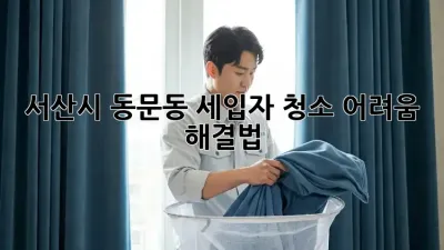 서산시 동문동 세입자 청소🧹 어려움? 해결법!